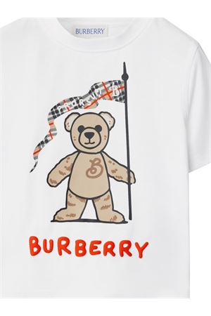 white cotton tshirt BURBERRY KIDS | 8104509A1464